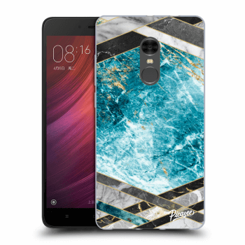 Picasee Xiaomi Redmi Note 4 Global LTE Hülle - Transparentes Silikon - Blue geometry