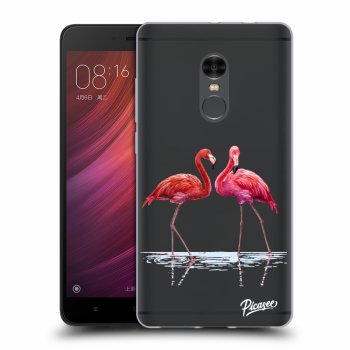 Picasee Xiaomi Redmi Note 4 Global LTE Hülle - Transparenter Kunststoff - Flamingos couple