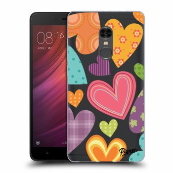 Picasee Xiaomi Redmi Note 4 Global LTE Hülle - Transparentes Silikon - Colored heart