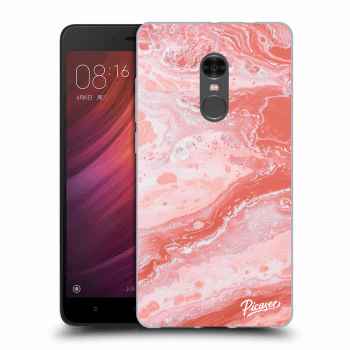 Picasee Xiaomi Redmi Note 4 Global LTE Hülle - Transparentes Silikon - Red liquid