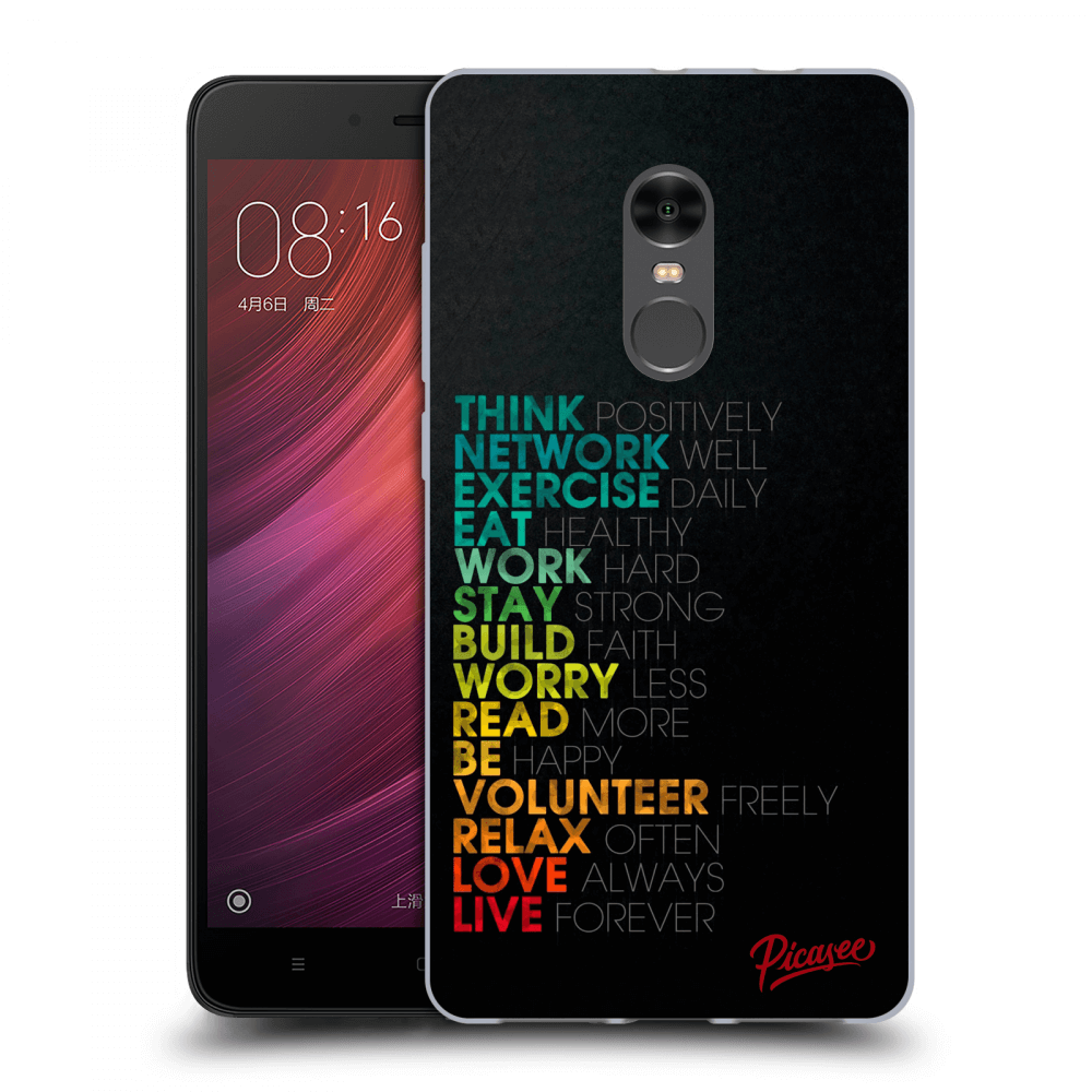 Picasee Xiaomi Redmi Note 4 Global LTE Hülle - Transparenter Kunststoff - Motto life