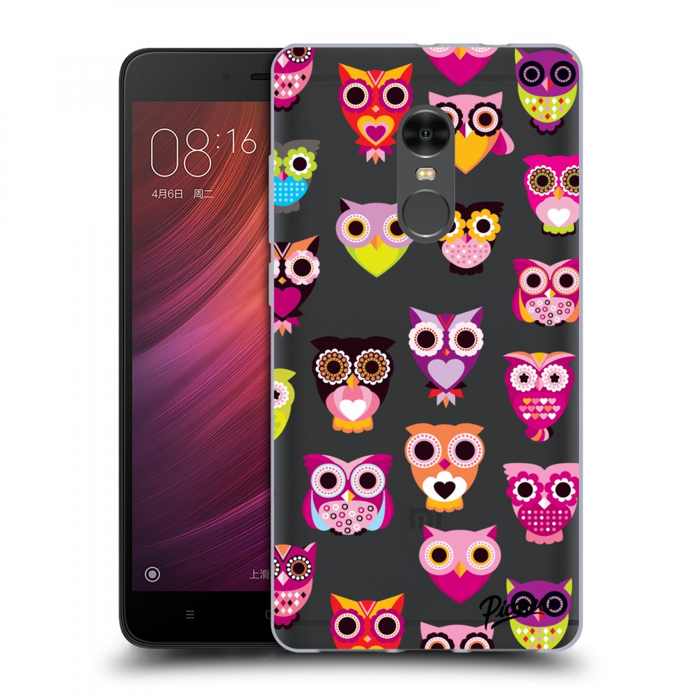 Picasee Xiaomi Redmi Note 4 Global LTE Hülle - Transparenter Kunststoff - Owls