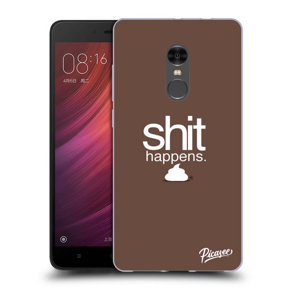 Picasee Xiaomi Redmi Note 4 Global LTE Hülle - Transparentes Silikon - Shit happens