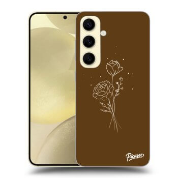 Hülle für Samsung Galaxy S24 S921B 5G - Brown flowers