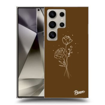 Hülle für Samsung Galaxy S24 Ultra S928B 5G - Brown flowers