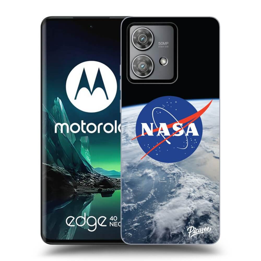 Picasee Motorola Edge 40 Neo Hülle - Schwarzes Silikon - Nasa Earth
