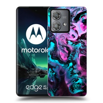 Picasee Motorola Edge 40 Neo Hülle - Schwarzes Silikon - Lean