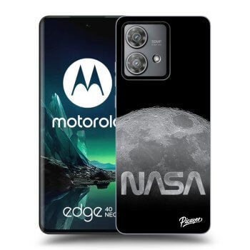 Picasee Motorola Edge 40 Neo Hülle - Schwarzes Silikon - Moon Cut