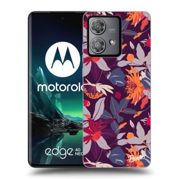 Hülle für Motorola Edge 40 Neo - Purple Leaf