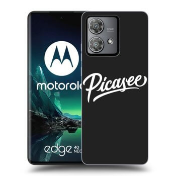 Picasee Motorola Edge 40 Neo Hülle - Schwarzes Silikon - Picasee - White