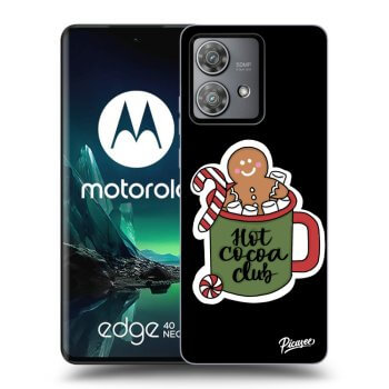Picasee Motorola Edge 40 Neo Hülle - Schwarzes Silikon - Hot Cocoa Club