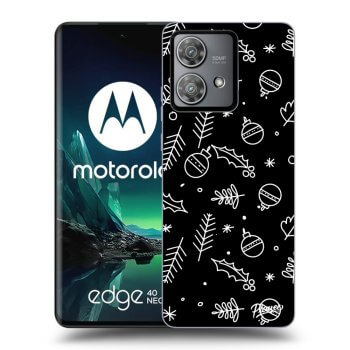 Picasee Motorola Edge 40 Neo Hülle - Schwarzes Silikon - Mistletoe