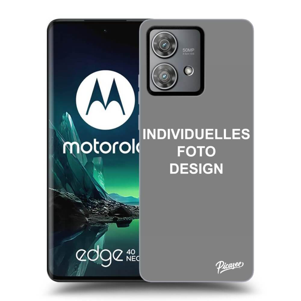 Picasee Motorola Edge 40 Neo Hülle - Transparentes Silikon - Individuelles Fotodesign