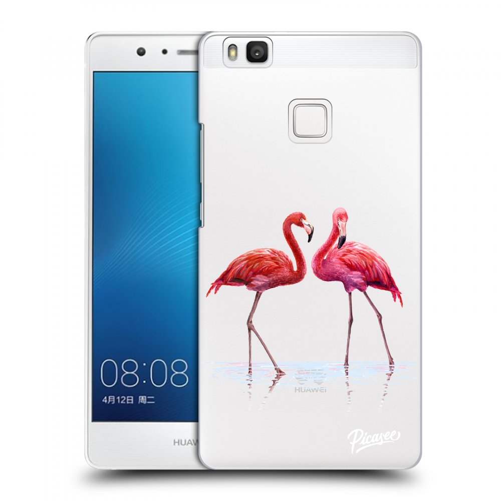 Picasee Huawei P9 Lite Hülle - Transparentes Silikon - Flamingos couple