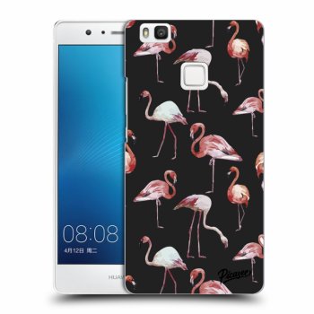 Picasee Huawei P9 Lite Hülle - Schwarzes Silikon - Flamingos