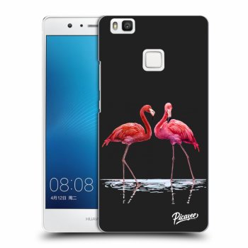 Picasee Huawei P9 Lite Hülle - Schwarzes Silikon - Flamingos couple