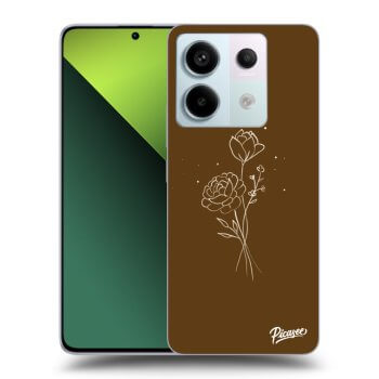 Hülle für Xiaomi Redmi Note 13 Pro 5G - Brown flowers
