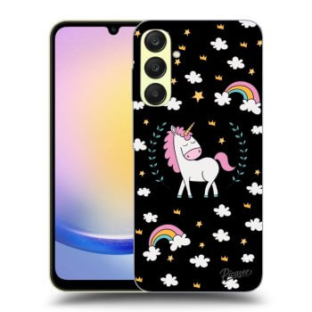 Hülle für Samsung Galaxy A25 A256B 5G - Einhorn Sternenhimmel