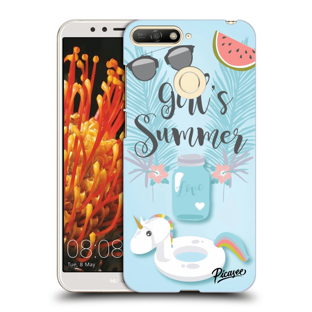 Picasee Huawei Y6 Prime 2018 Hülle - Transparentes Silikon - Girls Summer