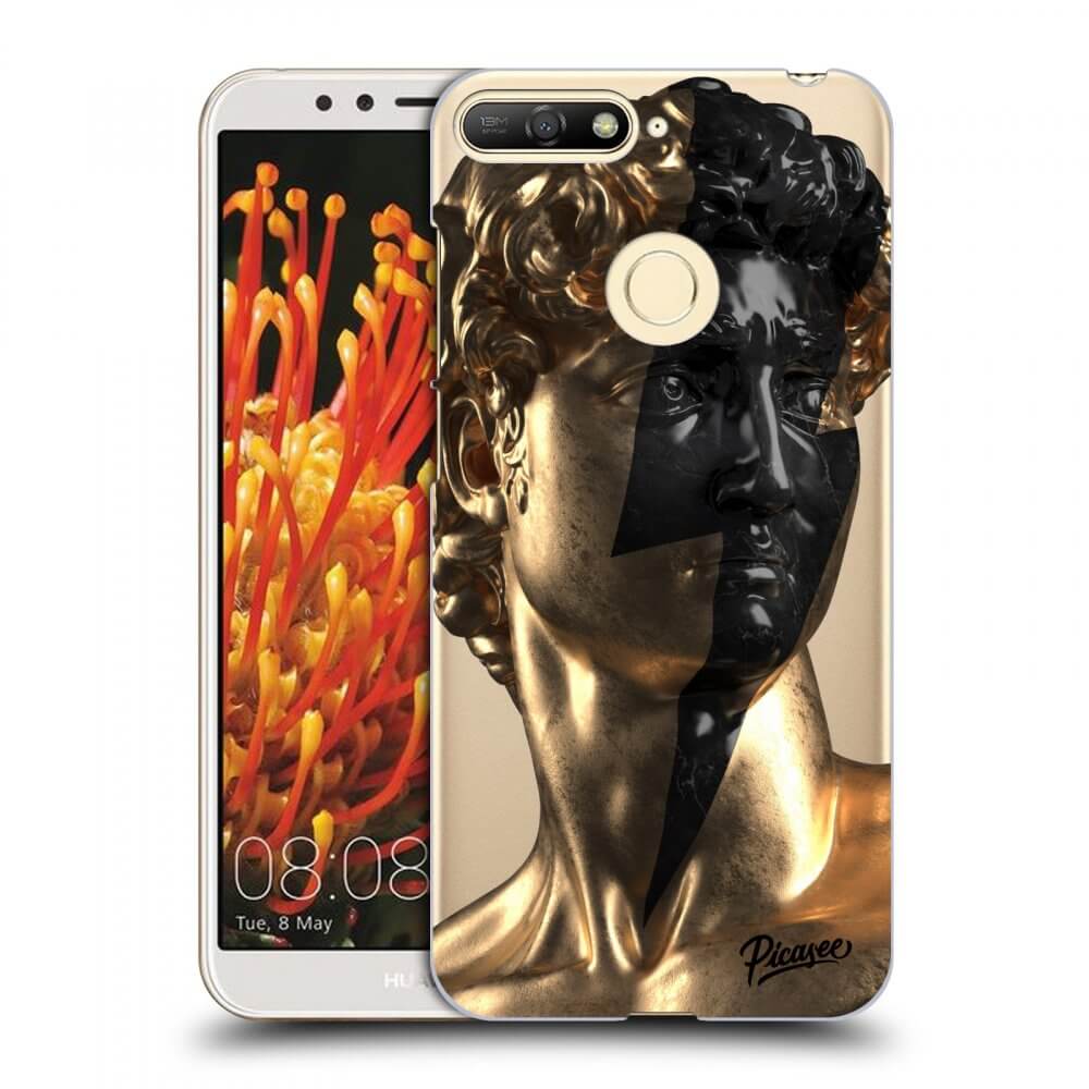 Picasee Huawei Y6 Prime 2018 Hülle - Transparentes Silikon - Wildfire - Gold