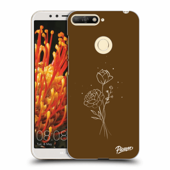 Hülle für Huawei Y6 Prime 2018 - Brown flowers