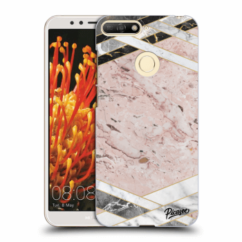 Hülle für Huawei Y6 Prime 2018 - Pink geometry
