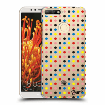 Picasee Huawei Y6 Prime 2018 Hülle - Transparentes Silikon - Colorful dots