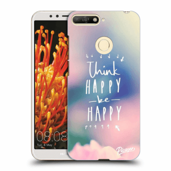 Picasee Huawei Y6 Prime 2018 Hülle - Transparentes Silikon - Think happy be happy