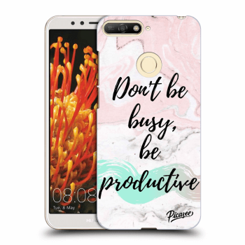 Picasee Huawei Y6 Prime 2018 Hülle - Transparentes Silikon - Don't be busy, be productive