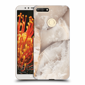 Picasee Huawei Y6 Prime 2018 Hülle - Transparentes Silikon - Cream marble