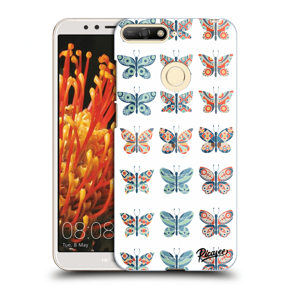 Picasee Huawei Y6 Prime 2018 Hülle - Transparentes Silikon - Butterflies