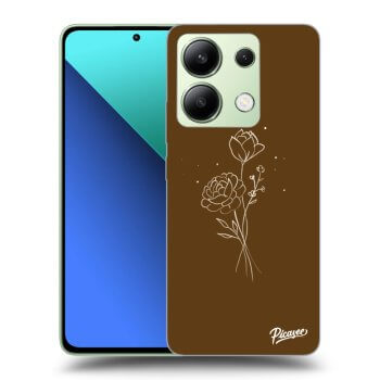 Hülle für Xiaomi Redmi Note 13 4G - Brown flowers