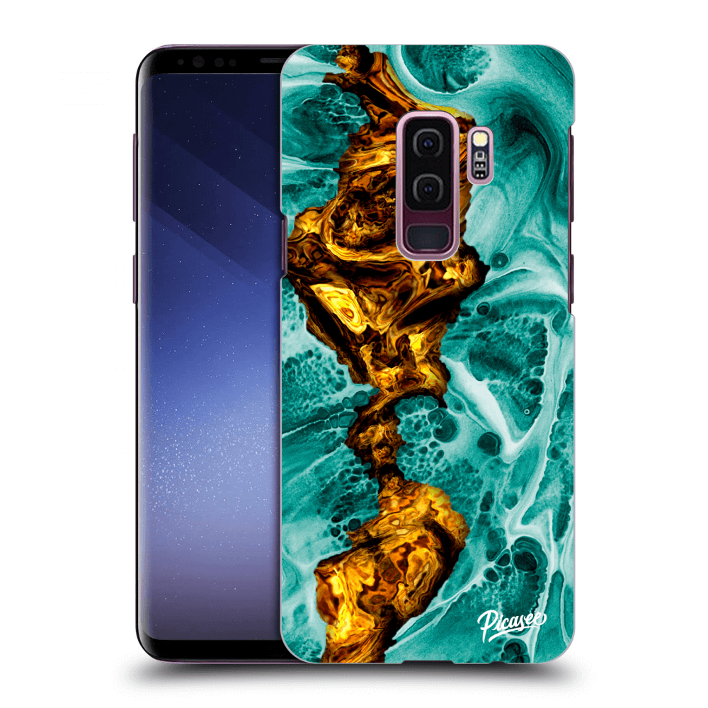 Picasee Samsung Galaxy S9 Plus G965F Hülle - Schwarzes Silikon - Goldsky