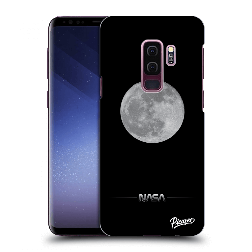 Picasee Samsung Galaxy S9 Plus G965F Hülle - Schwarzes Silikon - Moon Minimal
