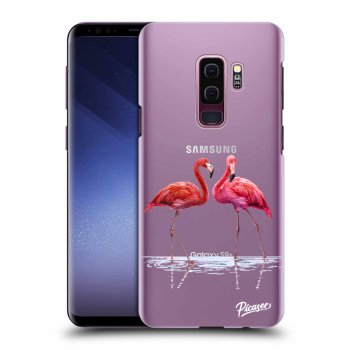 Picasee Samsung Galaxy S9 Plus G965F Hülle - Transparentes Silikon - Flamingos couple