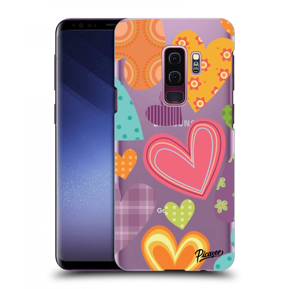 Picasee Samsung Galaxy S9 Plus G965F Hülle - Transparentes Silikon - Colored heart