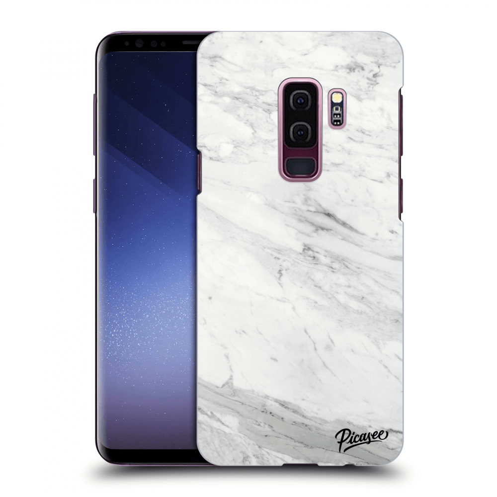 Picasee Samsung Galaxy S9 Plus G965F Hülle - Transparentes Silikon - White marble