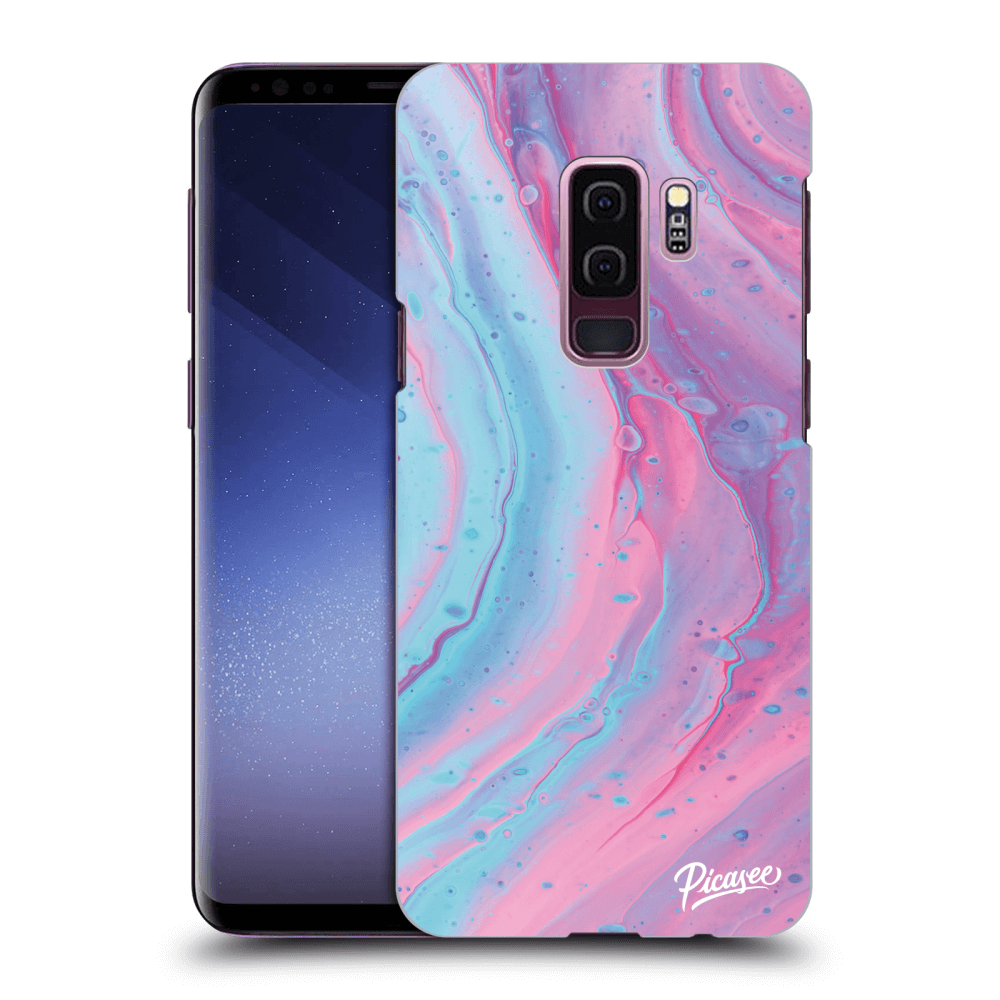 Picasee Samsung Galaxy S9 Plus G965F Hülle - Transparentes Silikon - Pink liquid