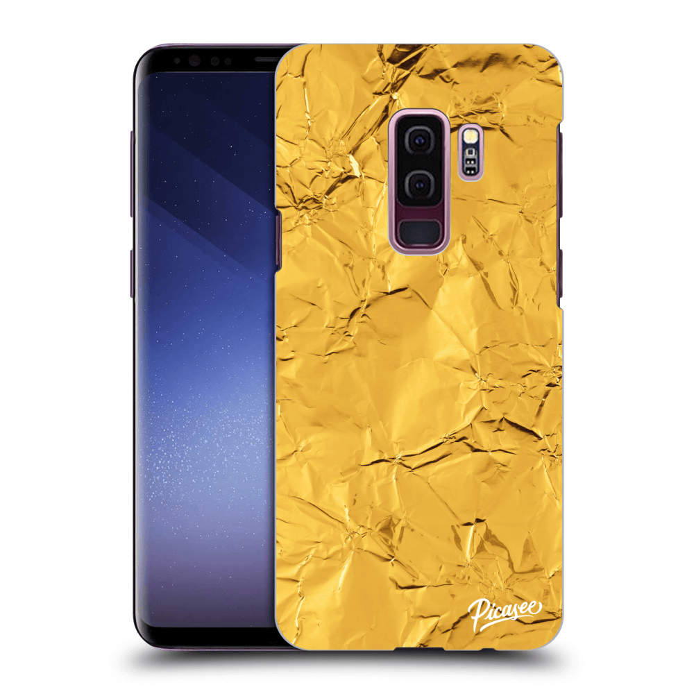 Picasee Samsung Galaxy S9 Plus G965F Hülle - Schwarzes Silikon - Gold