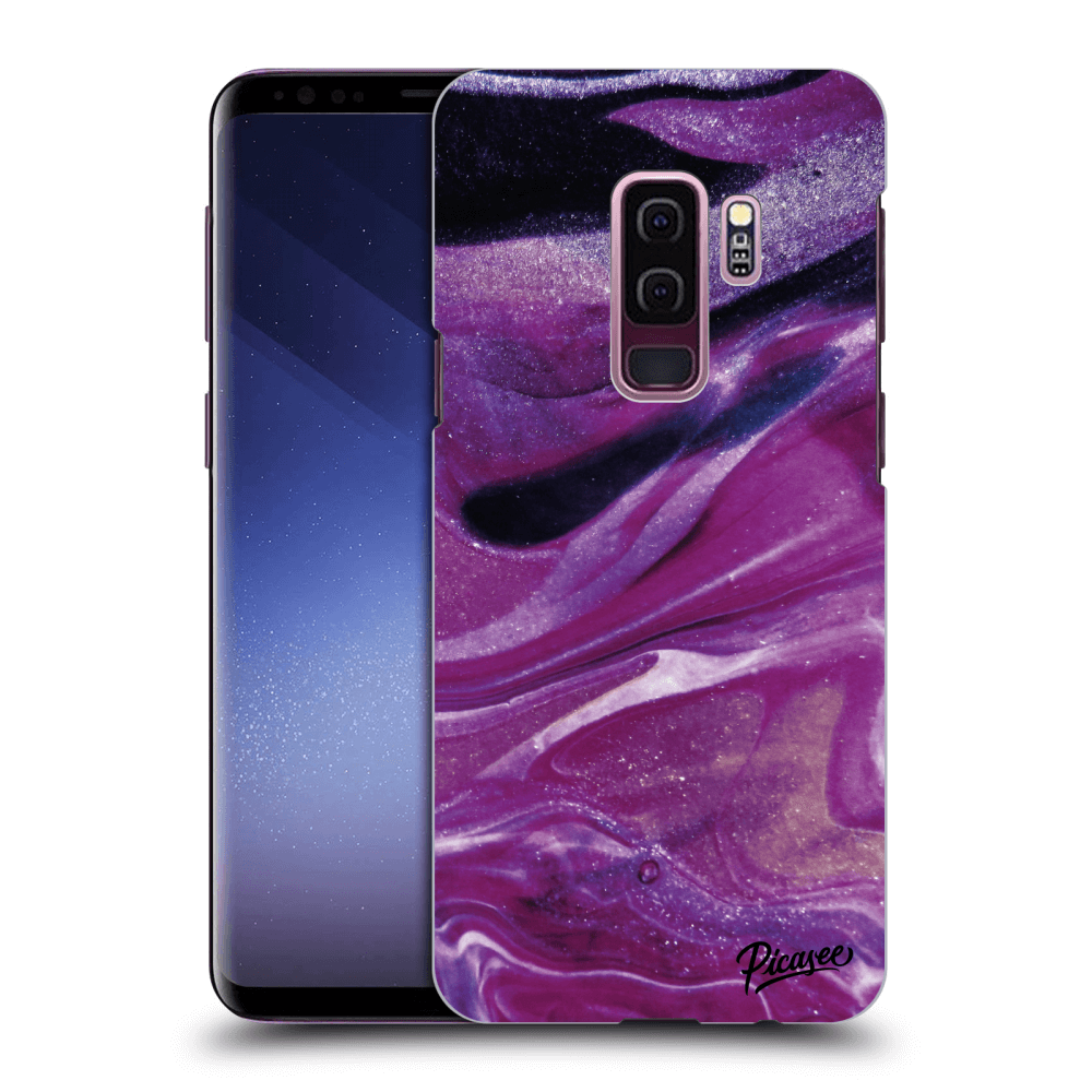 Picasee Samsung Galaxy S9 Plus G965F Hülle - Transparentes Silikon - Purple glitter
