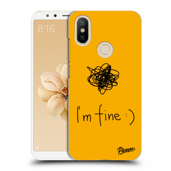 Picasee Xiaomi Mi A2 Hülle - Transparentes Silikon - I am fine