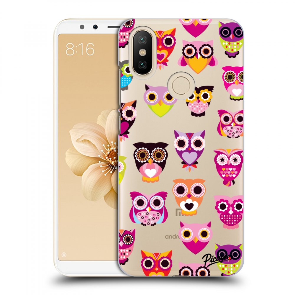 Picasee Xiaomi Mi A2 Hülle - Transparentes Silikon - Owls