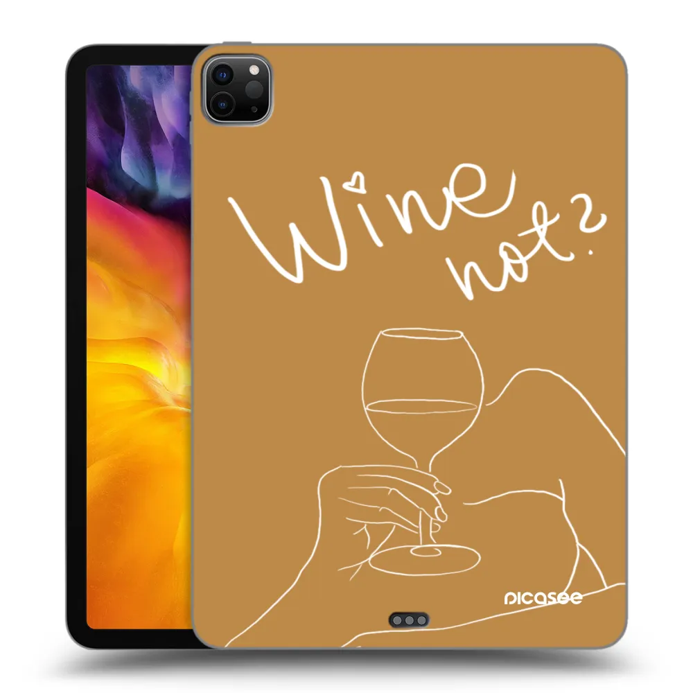 Picasee Schwarze Silikonhülle für Apple iPad Pro 11" 2024 (7.gen.) - Wine not