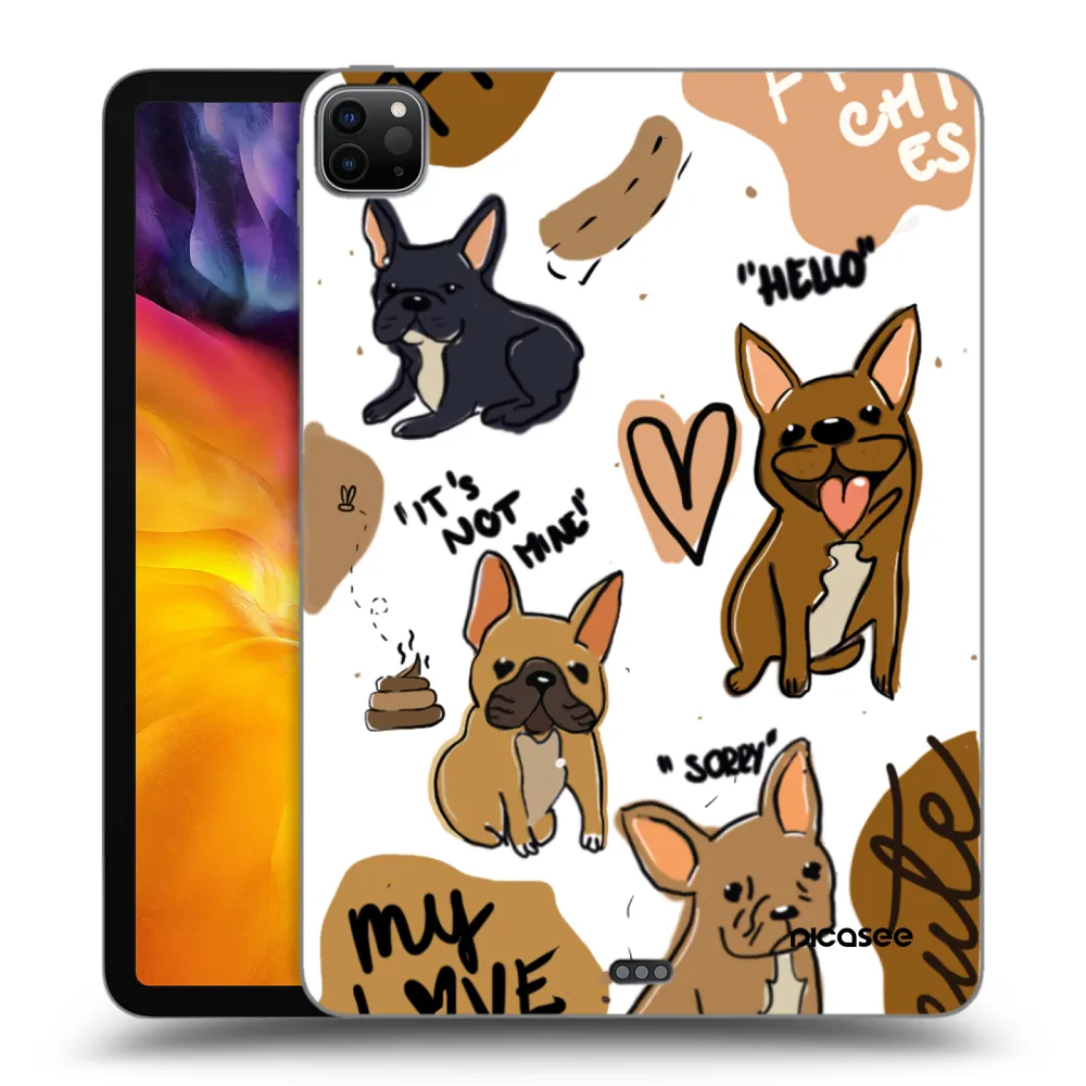 Picasee Schwarze Silikonhülle für Apple iPad Pro 11" 2024 (7.gen.) - Frenchies
