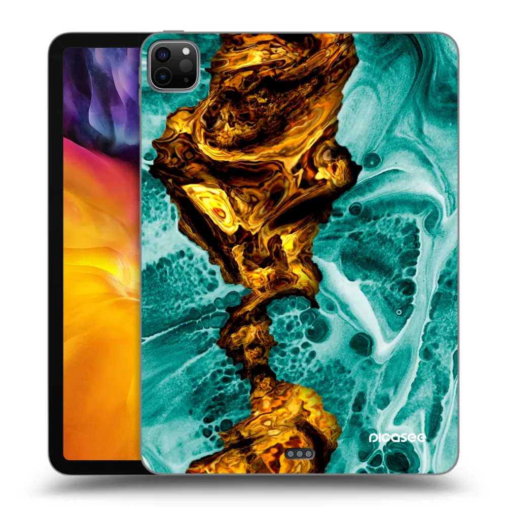 Picasee Schwarze Silikonhülle für Apple iPad Pro 11" 2024 (7.gen.) - Goldsky