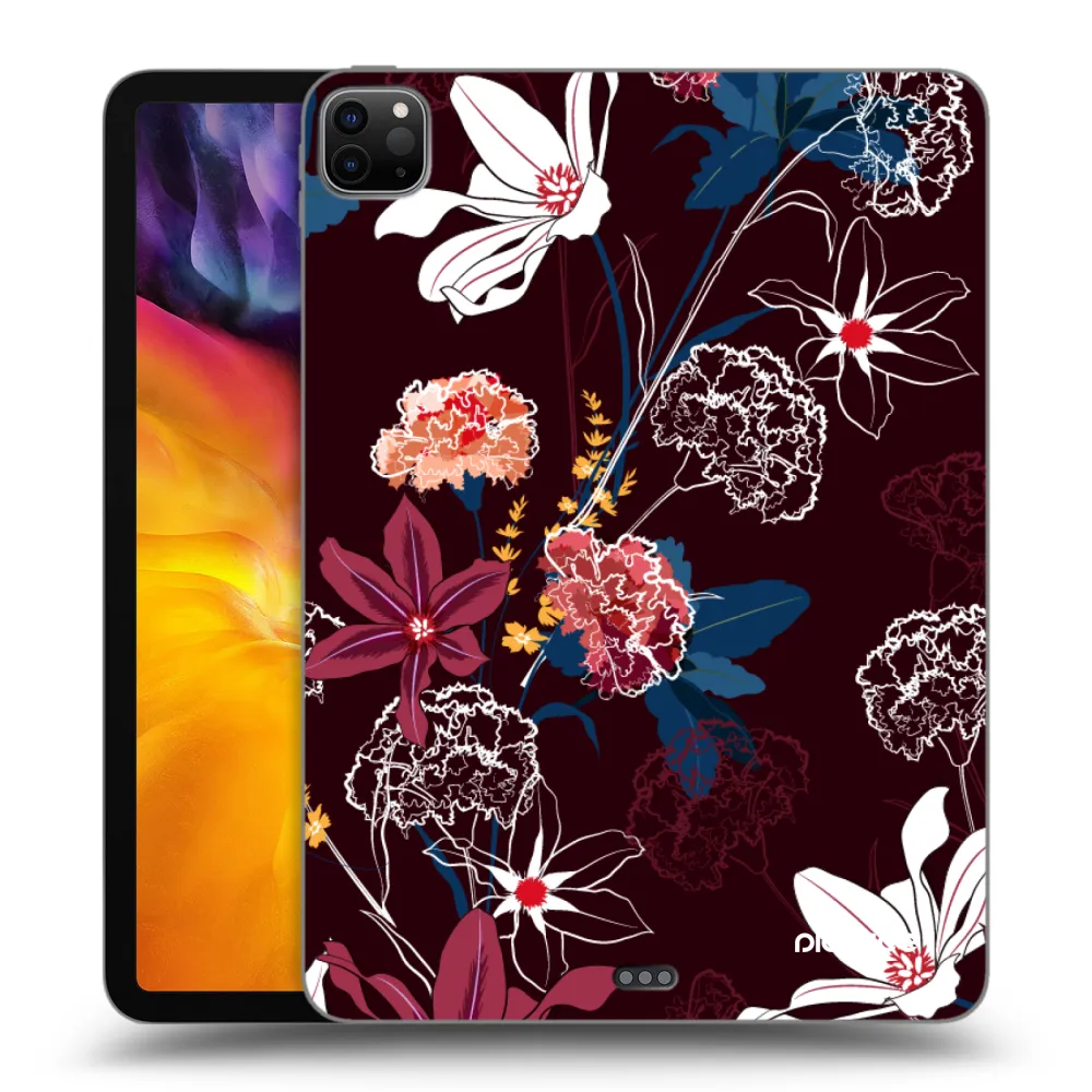Picasee Schwarze Silikonhülle für Apple iPad Pro 11" 2024 (7.gen.) - Dark Meadow
