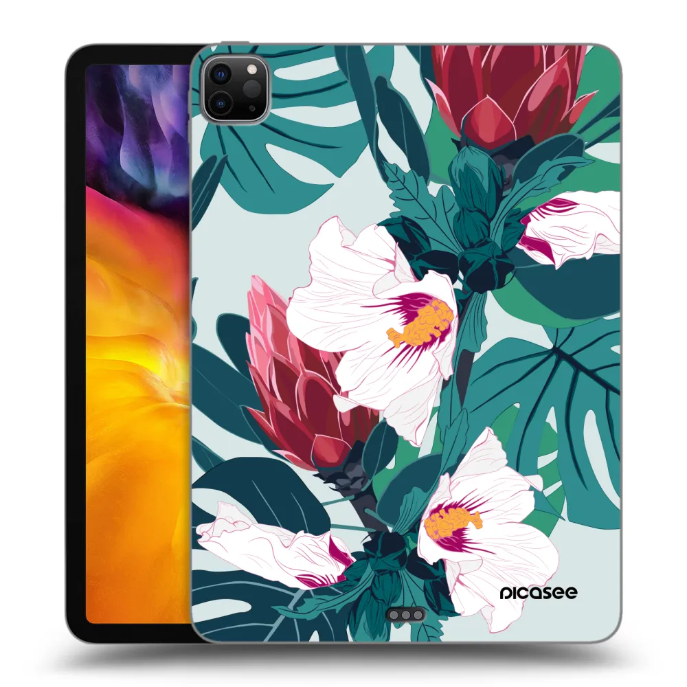 Picasee Schwarze Silikonhülle für Apple iPad Pro 11" 2024 (7.gen.) - Rhododendron
