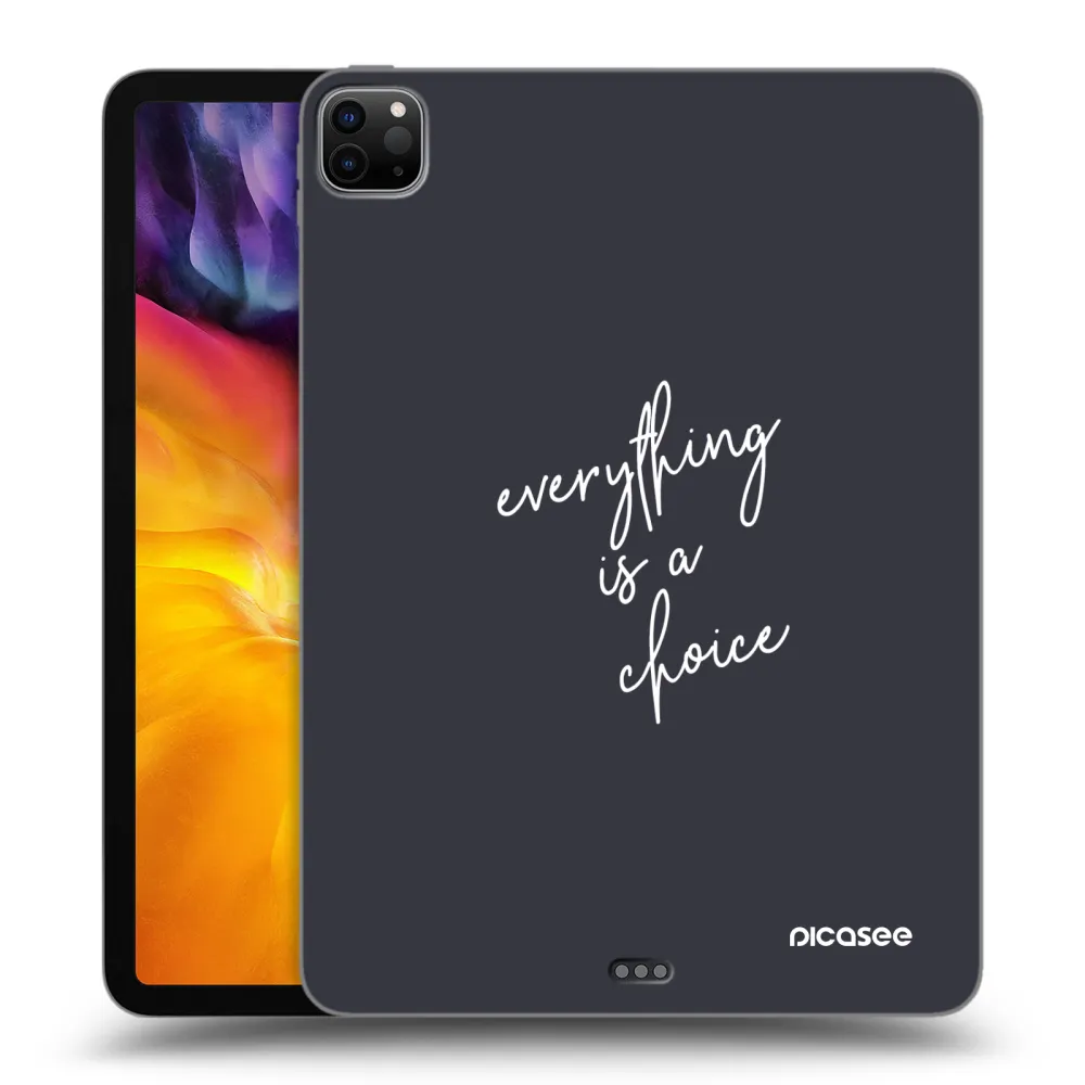Picasee Schwarze Silikonhülle für Apple iPad Pro 11" 2024 (7.gen.) - Everything is a choice