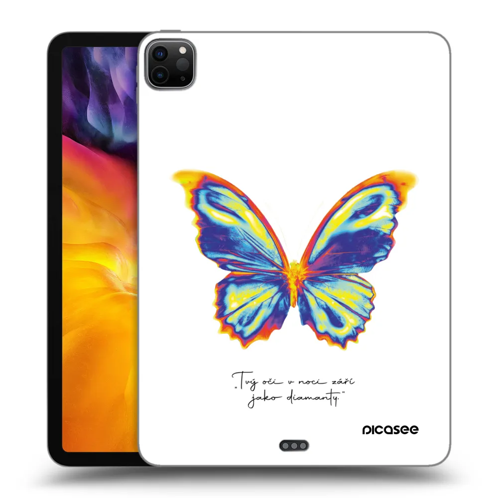 Picasee Schwarze Silikonhülle für Apple iPad Pro 11" 2024 (7.gen.) - Diamanty White