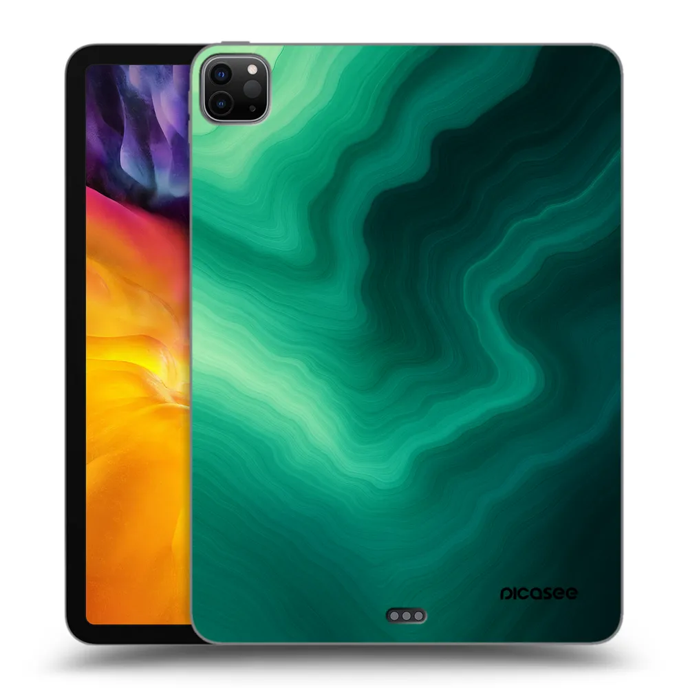 Picasee Schwarze Silikonhülle für Apple iPad Pro 11" 2024 (7.gen.) - Malachite